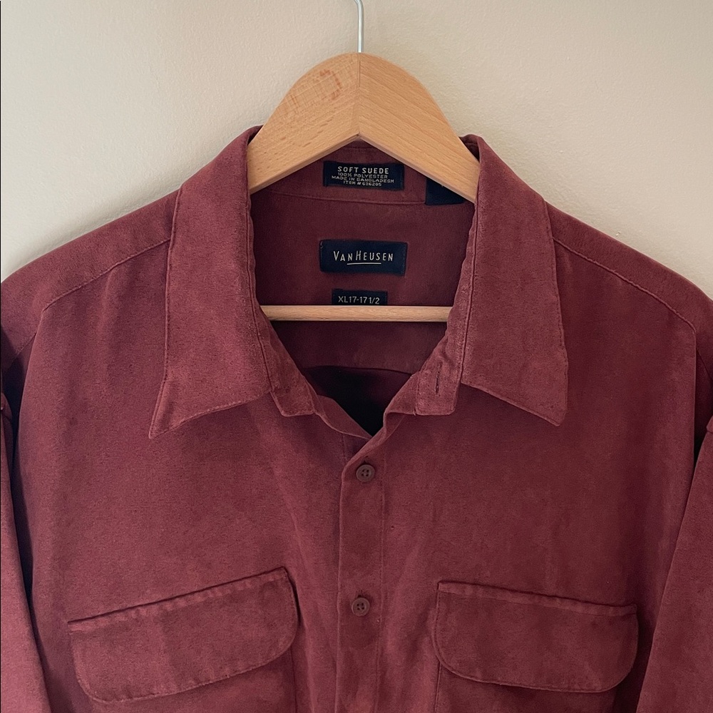 Vintage Van Heusen Suede Button Up